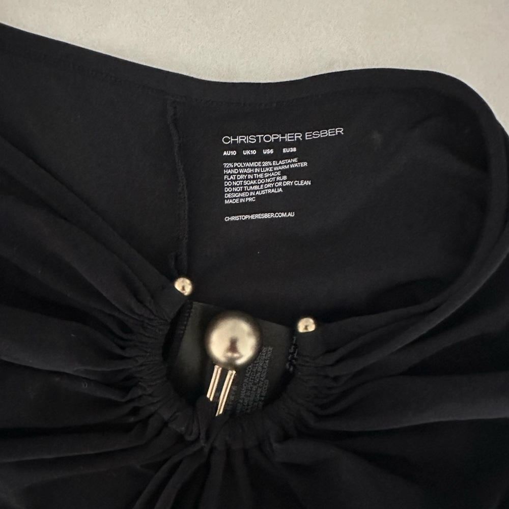 Christopher Esber Black Orbit Jersey Maxi Skirt Size 6 EUC - Picture 9 of 9